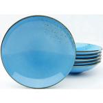 Blaue CreaTable Suppenteller aus Keramik 6-teilig 