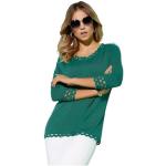 3/4 Arm-Pullover CREATION L "Pullover" grün Damen Pullover