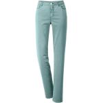 Mintgrüne Bestickte CRÉATION L Slim Fit Jeans mit Reißverschluss aus Baumwolle enganliegend für Damen Größe XL 