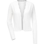 Weiße Unifarbene CRÉATION L V-Ausschnitt Sommerjacken ohne Kragen für Damen Größe XL 