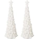 Weiße Runde Weihnachtsbäume aus Keramik 
