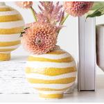 Gelbe Moderne Bodenvasen & Vasen für Pampasgras glänzend aus Steingut 