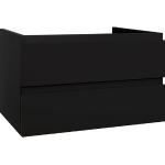 Schwarze Waschbeckenunterschränke & Badunterschränke matt aus MDF mit Schublade Breite 50-100cm, Höhe 0-50cm, Tiefe 0-50cm 