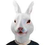 Weiße Hasenmasken aus Latex 