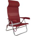 Rote Crespo Strandstühle aus Aluminium höhenverstellbar Breite 50-100cm, Höhe 100-150cm, Tiefe 50-100cm 