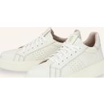 Weiße CRICKIT Low Sneaker aus Glattleder mit herausnehmbarem Fußbett für Damen Größe 42 