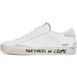 Crime London Distressed Vintage White Sneakers, Weiß, 42 EU