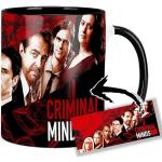 Criminal Minds Joe Mantegna Shemar Moore Paget Brewster Tasse Innen & Henkel Schwarz Keramikbecher Mug