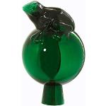 CRISTALICA Rosenkugel mit Frosch 12cm grün Glas Ga
