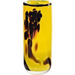 CRISTALICA Vase Blumenvase eckig Stiller 20cm gelb