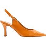 Orange Elegante Offene Peep Toe Pumps für Damen Größe 38 