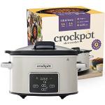 Crock-Pot Digital-Schongarer Slow Cooker mit Scharnierdeckel | einstellbare Garzeit | 3,5 Liter (3-4 Personen) | Pilz & Chrom [CSC060X]
