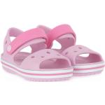 Pinke Crocs Crocband Kids Kinderballerinas mit Klettverschluss wasserabweisend 