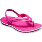 Pinke Crocs Crocband Flip Kinderbadeschuhe in Normalweite aus Textil leicht 