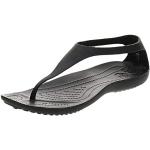 Schwarze Elegante Crocs Flip Plateauabsatz Römersandalen & Gladiator Sandalen leicht für Damen für den für den Sommer 