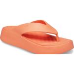 Reduzierte Orange Crocs Flip Damensandaletten in Normalweite leicht für den für den Sommer 