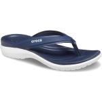 Reduzierte Blaue Crocs Capri Zehentrenner für Damen Größe 34 für den für den Sommer 
