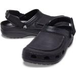 Schwarze Crocs Yukon Runde Herrenclogs & Herrenpantoletten ohne Verschluss aus Leder Größe 47 