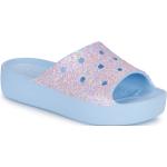 Reduzierte Blaue Crocs Zehentrenner für Damen Größe 40 mit Absatzhöhe 3cm bis 5cm 
