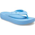Reduzierte Hellblaue Crocs Zehentrenner leicht für Damen Größe 37 