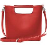 Rote Elegante Gretchen Lederhandtaschen mit Reißverschluss für Damen Klein 
