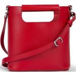 Rote Elegante Gretchen Lederhandtaschen mit Reißverschluss aus Rindsleder für Damen klein 