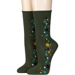 CRÖNERT Damen Socken mit Rollrand Bubbles 18237 Gr. 39-42, oliv