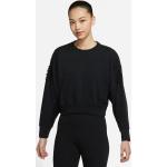 Reduzierte Schwarze Langärmelige Nike Cropped Shirts aus Baumwolle für Damen Größe M 