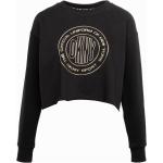 Reduzierte Schwarze DKNY Damensweatshirts Cropped Größe M für den für den Herbst 