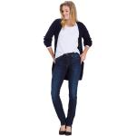 Dunkelblaue Cross Jeans Slim Fit Jeans mit Knopf aus Baumwolle für Damen Größe L Weite 30 