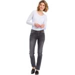 Dunkelgraue Unifarbene Cross Jeans Slim Fit Jeans aus Baumwollmischung für Damen Größe XS Weite 29 