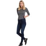 Blaue Bestickte Cross Jeans Jeans mit Stickerei aus Denim für Damen Größe XXL Weite 27 