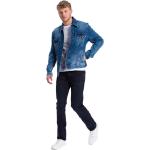 Reduzierte Blaue Elegante Cross Jeans Slim Fit Jeans mit Nieten mit Knopf aus Denim für Herren Größe XXL Weite 30 