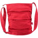 Rote Tote Bags & Henkeltaschen mit Reißverschluss aus Baumwolle für Damen klein 