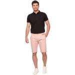 Reduzierte Pinke CrossHatch Bio Chino-Shorts mit Reißverschluss aus Baumwolle für Herren für den für den Sommer 