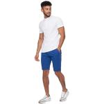 Royalblaue CrossHatch Bio Chino-Shorts mit Reißverschluss aus Baumwolle für Herren für den für den Sommer 