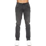 Anthrazitfarbene CrossHatch Slim Fit Jeans aus Denim für Herren Größe L Weite 36 