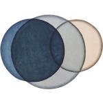 Blaue Moderne Runde Design-Teppiche 260 cm aus Wolle 