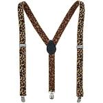 CTM® Damen-Hosenträger mit Clip-Ende, Leopardenmuster, leopard, Einheitsgröße