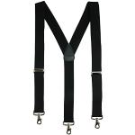 CTM® Herren-Hosenträger mit Drehhaken aus Metall, schwarz, Einheitsgröße