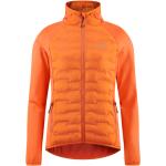 Orange Sportliche Daunenjacken mit Kapuze mit Reißverschluss aus Nylon mit Kapuze für Damen Größe 3 XL 