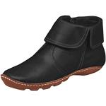 Schwarze Gothic Cowboy-Boots & Cowboystiefeletten mit Reißverschluss in Komfortweite aus Leder Gefüttert für Damen Größe 42 für den für den Sommer 