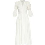 Reduzierte Weiße Cult Gaia Willow V-Ausschnitt Damenkleider mit Reißverschluss aus Leinen Größe 5 XL 