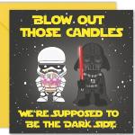 Schwarze Star Wars Geburtstagskarten mit Tiermotiv aus Papier 