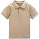 Reduzierte Khakifarbene Kurzärmelige Kurzarm-Poloshirts für Kinder aus Baumwolle Handwäsche für Jungen für den für den Sommer 