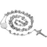 Reduzierte Silberne Rosenkränze & Gebetsketten glänzend aus Edelstahl für Damen 