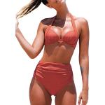 Braune Cupshe Neckholder-Bikinis für Damen Größe XL 2-teilig 