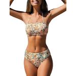Bunte Blumenmuster Cupshe Neckholder-Bikinis mit Rüschen für Damen Größe M 2-teilig 
