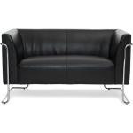 Schwarze Zweisitzer-Sofas Breite 100-150cm günstig online kaufen
