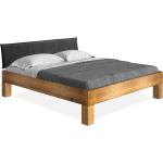 Anthrazitfarbene Rustikale Möbel-Eins Bio Holzbetten geölt aus Fichte 120x220 